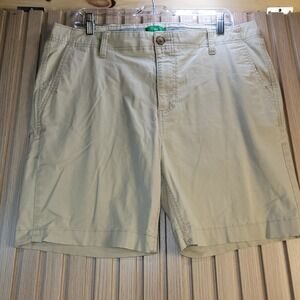 Dip Mens Khaki Chino Shorts Size 36 Tan Flat Front Twill Casual Summer